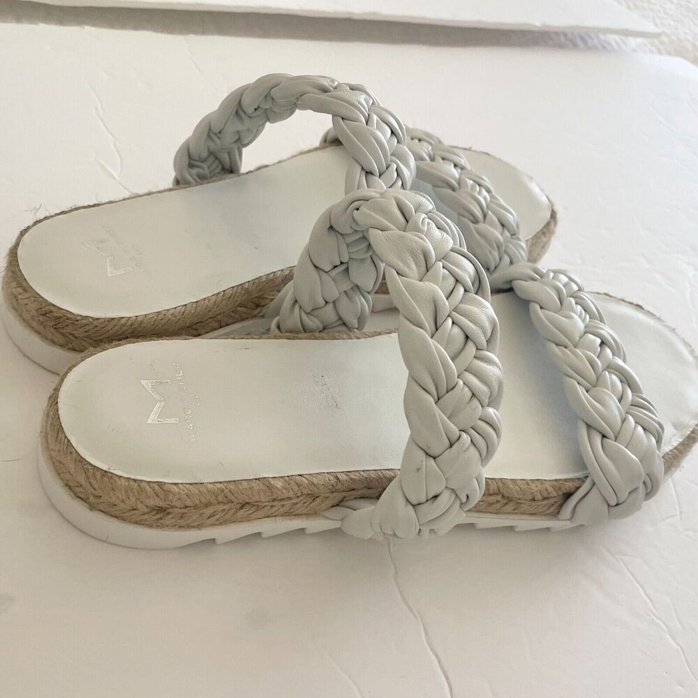 Marc Fisher Jaimee Espadrille Slide White Braided… - image 3